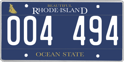 RI license plate 004494