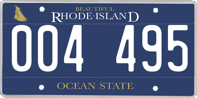 RI license plate 004495