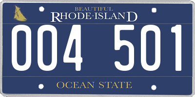 RI license plate 004501