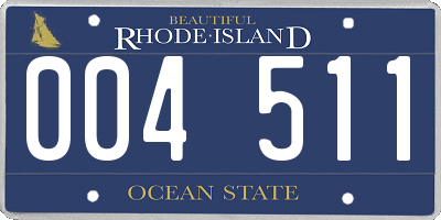 RI license plate 004511