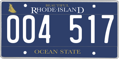 RI license plate 004517