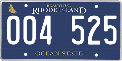 RI license plate 004525