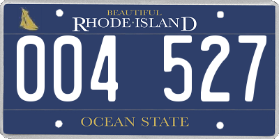 RI license plate 004527