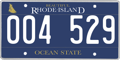 RI license plate 004529