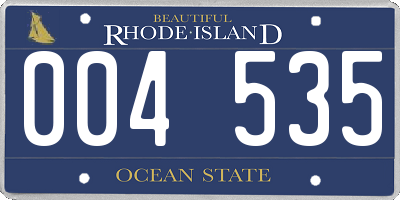 RI license plate 004535