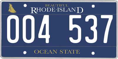 RI license plate 004537