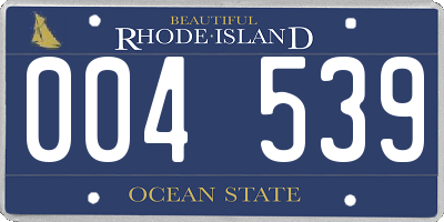 RI license plate 004539