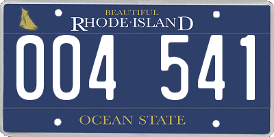 RI license plate 004541