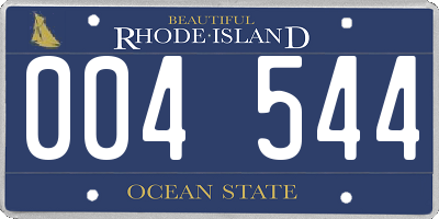 RI license plate 004544