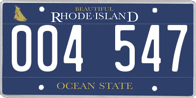 RI license plate 004547