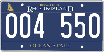 RI license plate 004550