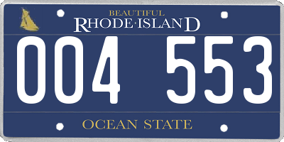 RI license plate 004553