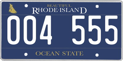 RI license plate 004555