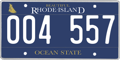 RI license plate 004557