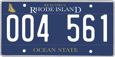 RI license plate 004561