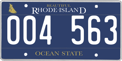 RI license plate 004563