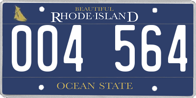 RI license plate 004564