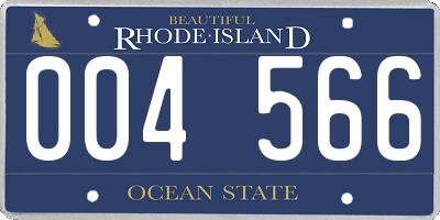 RI license plate 004566