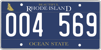 RI license plate 004569