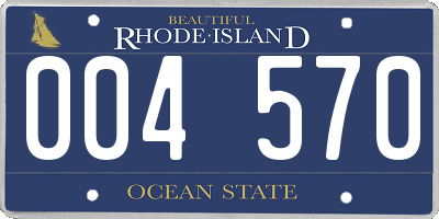 RI license plate 004570