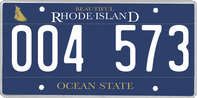 RI license plate 004573