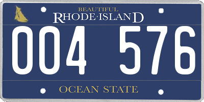 RI license plate 004576