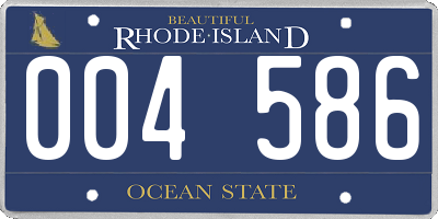 RI license plate 004586