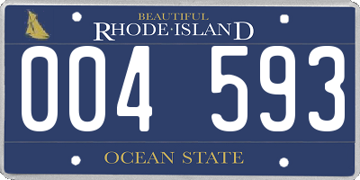 RI license plate 004593