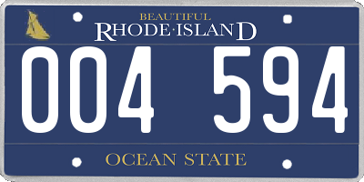 RI license plate 004594