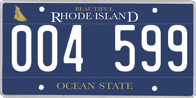 RI license plate 004599