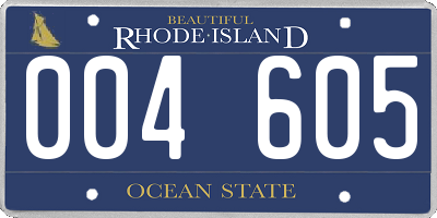 RI license plate 004605