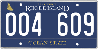 RI license plate 004609