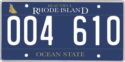 RI license plate 004610