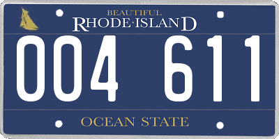 RI license plate 004611