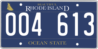 RI license plate 004613