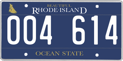 RI license plate 004614