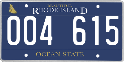 RI license plate 004615