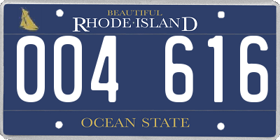 RI license plate 004616