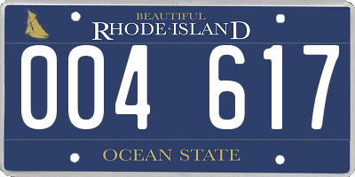 RI license plate 004617