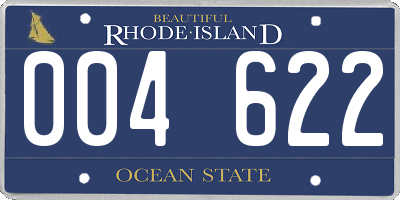 RI license plate 004622