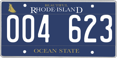 RI license plate 004623