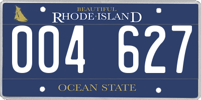 RI license plate 004627