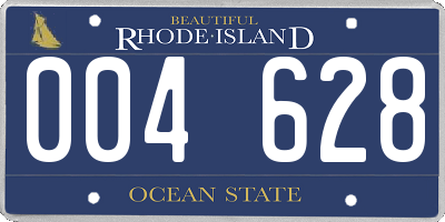 RI license plate 004628