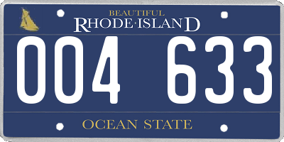 RI license plate 004633