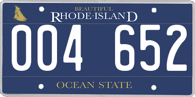RI license plate 004652