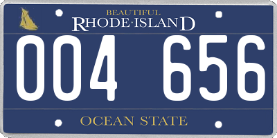 RI license plate 004656