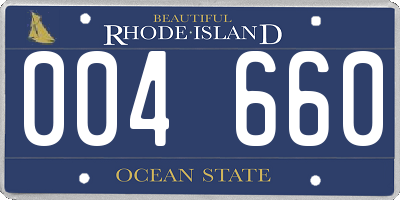 RI license plate 004660