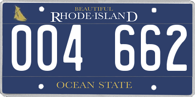 RI license plate 004662