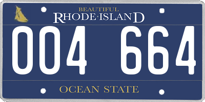 RI license plate 004664