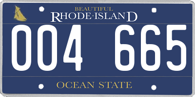RI license plate 004665